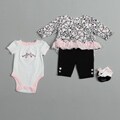 Vitamins Baby Newborn Girl's Sweetheart and Cheetah Creeper Pant Set