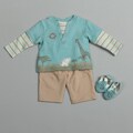 Vitamins Baby Newborn Boys Safari Pant and Shoe Set