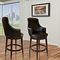 Elche 24-inch Walnut Swivel Chairs (Set of 2)