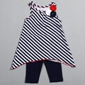 Flapdoodles Girls's Seaside Bloom Tunic Set