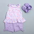 Vitamins Baby Infant Girl's Rose and Leopard 3-piece Set