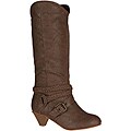 Neway Women's 'Heley-02' Taupe Knee-high Cowgirl Boots