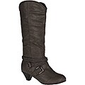 Neway Women's 'Heley-02' Grey Knee-high Cowgirl Boots
