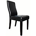 Livorna Faux Leather Black Curved-back Dining Chairs (Set of 2)