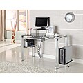 Innovex Clear Glass Computer Desk
