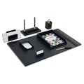 Dacasso Black Italian Leather 8-piece Desk Set