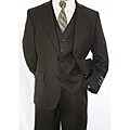 Ferrecci Boy's Dark Brown 3-piece 2-button Suit