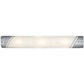 Access Rolo Wall Brushed Steel and Frosted Glass Vanity Light