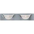 Saturn 2-light Brushed Steel Frosted Glass Wall and Vanity Light