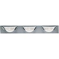 Saturn 3-light Brushed Steel Frosted Glass Wall and Vanity Light