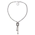 Inox Stainless Steel Double Mesh Chain Hercules Knot Necklace