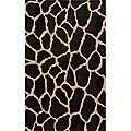 Power-Loomed Giraffe Charcoal Rug (3' x 5')