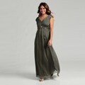 KM Collections Women's Sequin and Pleated Dress