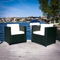 Oasis Wicker Ivory Cushion Club Chairs (Set of 2)