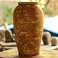 Reclaimed Teak Wood Accent Vase (Indonesia)