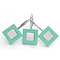 Waverly Mirror Aqua Shower Curtain Hooks