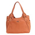 Perlina 'Claire' Coral Leather Tote Handbag