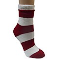 Women's White/ Red Shea Butter Double Layer Socks