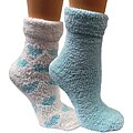 Women's Lavender-infused Fluffy Blue Chenille Socks (Pack of 2)