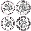 JustRite Stampers My Garden Original Stamps (Set of 8)