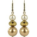 Roman Cream Faux Pearl Vintage Dangle Earrings
