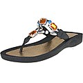 Refresh by Beston Women's 'carmel-02' Black Beaded Sandals