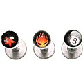 Surgical Stainless Steel Logo Ball Labrets (Set of 3)