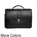 Johnston & Murphy 'Dividends' Slimline Flap-over Leather Briefcase