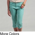 Azita Women's Denim Cuffed Capri Pants