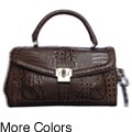 Etienne Aigner 'Geneva' Croco Flap Satchel Handbag