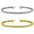 14k Gold 2 1/6ct TDW Diamond 7.5-inch Tennis Bracelet (J-K, I2)