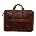 Athalon Brown Leather 17-inch Laptop Briefcase