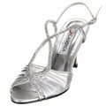 Lasonia Women's Silver Rhinestone Embellished Heels