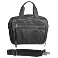 Latico Heritage Black Leather Top-zip Laptop Brief