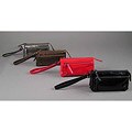 C-Red Crinkle Patent Three-compartment Wristlet