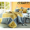 Yellow/ Grey Oversized 8-piece Comforter Set