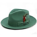 Ferrecci Men's Green Wool Banded Fedora Hat