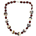 Pearlz Ocean Brown Glass Bead Fashion Necklace