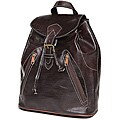 Espresso Brown Leather Backpack (Morocco)