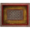 Deep Red Embossed Decorative Recess Tray (India)