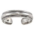 Sterling Silver Classic Rope Design Toe Ring