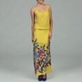 Angie Junior's Yellow Floral Print Maxi Dress