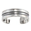 Sterling Silver Classic Plain Grooved Toe Ring