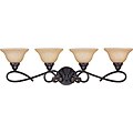 Francesca Vanity and Wall 4-light Rustic Bronze Finish with Tangerine Peel Glass