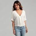 Jessica Simpson Junior's 'Ironic' Open Back Antique White Blouse