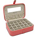 Morelle 'Kimberly' Coral Leather Versatile Jewelry Box