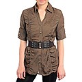 Stanzino Women's Olive Belted Top
