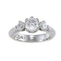 Tacori IV Cubic Zirconia Epiphany Bloom-cut 3-stone Ring