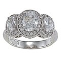 New! Tacori IV Cubic Zirconia Epiphany Bloom with Love 3-stone Ring