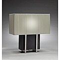 Aztec Lighting Contemporary 1-light Table Lamp in Brushed Nickel